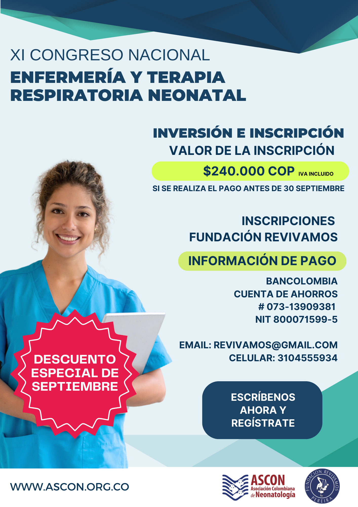 INVERSION CONGRESO DESCUENTO SEPTIEMBRE